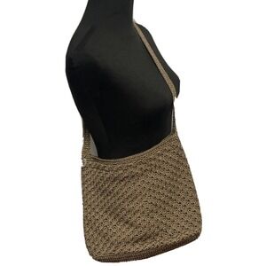 The Sak Purse Brown Crochet Crossbody Bag Hook And Loop Closure